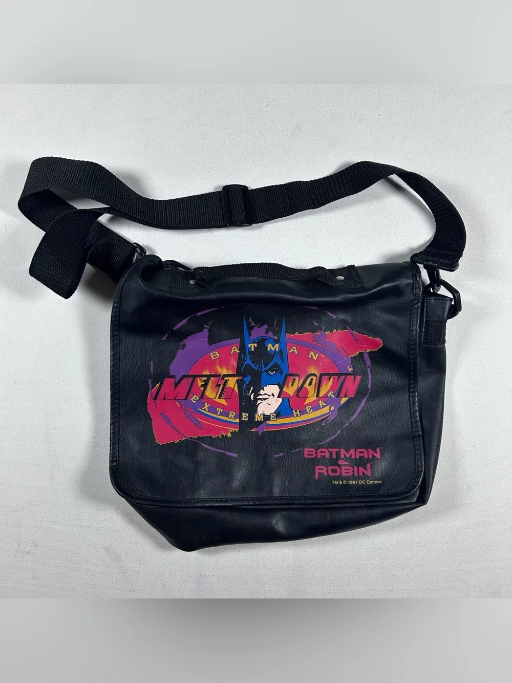 DC Comics Vintage Batman & Robin 1997 Melt Down Extreme Heat Crossbody Bag